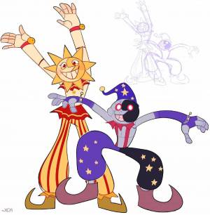 Картинки Солнце и луна фнаф