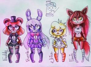 Арты фнаф легкая