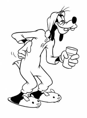 Раскраски Раскраска Сонный гуфи