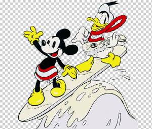 Микки Маус Минни Маус Аку Анкка Гуфи Футболка, Микки черно-белый, png