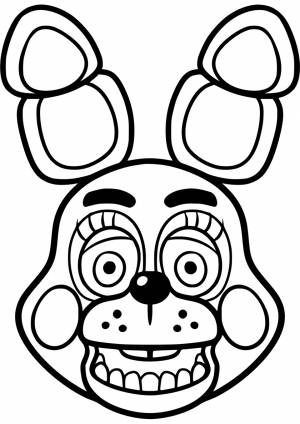 Раскраска Голова игрушечного Бонни