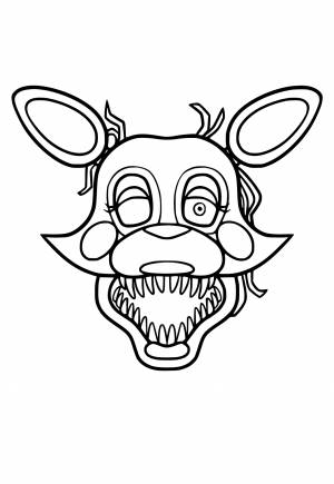 Раскраска ФНАФ Маска