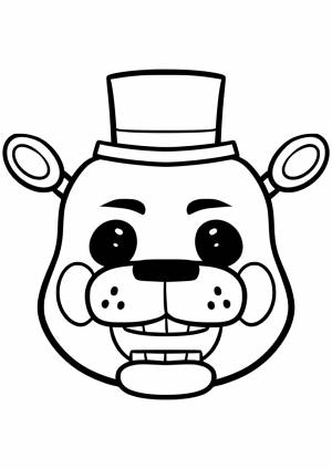 Раскраска Маска игрушечного Фредди