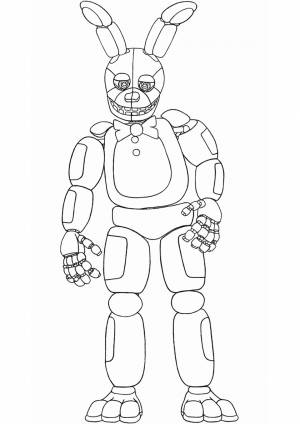 Раскраска Грустный Бонни