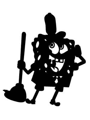 Трафареты Губки Боба для вырезания из бумаги