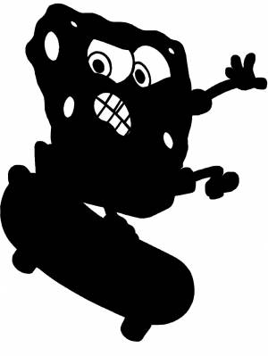 Трафареты Губки Боба для вырезания из бумаги