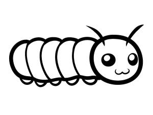 Трафареты Гусеницы
