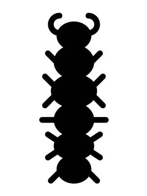 Трафареты Гусеницы