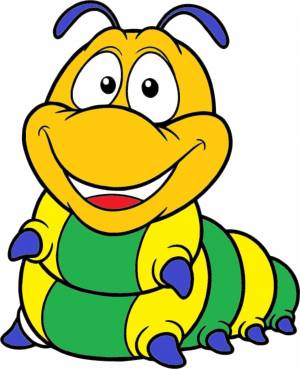 Трафарет Гусеница №2