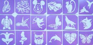 Трафарет для блеск-тату 6*6 насекомые 88С