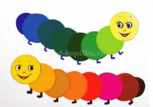 Рисование «Веселые гусеницы» для детей пошагово с фото