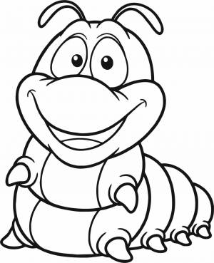 Трафарет Гусеница №2