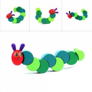 Красочные деревянные Голодные прекрасные зеленые гусеницы, детский подарок, развивающая игрушка
