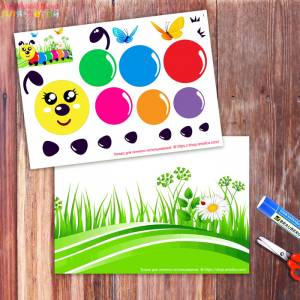 Аппликация для детей «Гусеница», шаблоны для детского сада