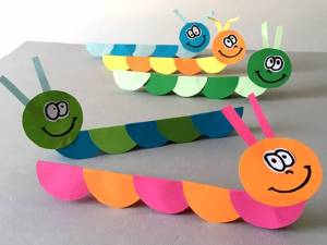 Аппликация гусеничка