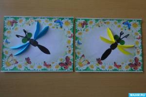 Детский мастер-класс по аппликации «Стрекоза»
