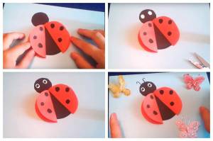 Как сделать аппликацию на тему насекомых своими руками из бумаги, поделки в подготовительной  средней группе ДОУ