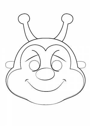 Мордочка гусеницы шаблон