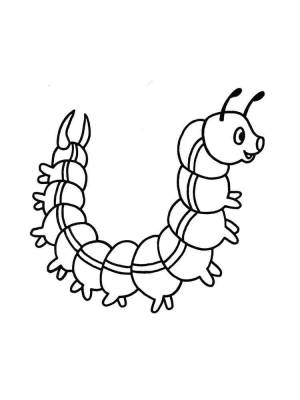 Раскраска Гусеница