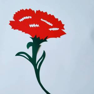 Шаблон гвоздики для открытки