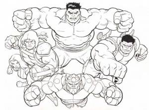 Раскраска Халк