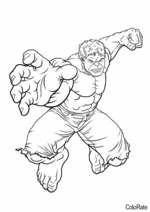 Раскраска Невероятный Халк