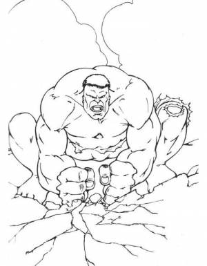 Раскраска Халк