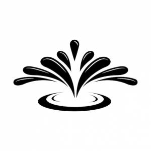 Шаблон векторного логотипа фонтана