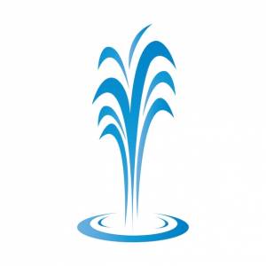 Шаблон векторного логотипа фонтана