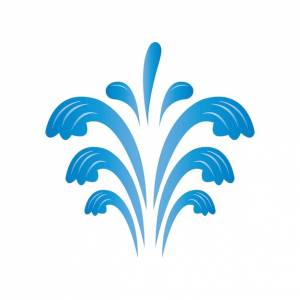 Шаблон векторного логотипа фонтана