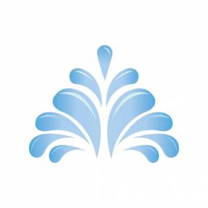 Шаблон векторного логотипа фонтана