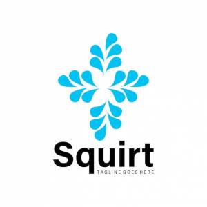 Шаблон вектора логотипа водяного фонтана