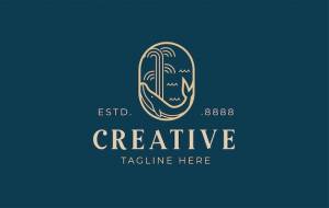 Шаблон дизайна логотипа фонтана с простой китовой линией