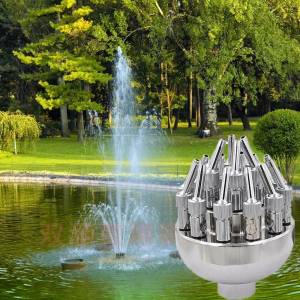 Высококачественная насадка для фонтана из нержавеющей стали, Регулируемая трехслойная насадка для распылителя, 1 дюйм, D25, 1