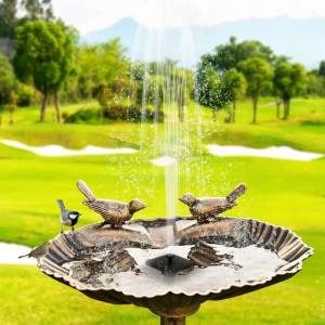 Фонтан на солнечной батарее, фонтан на солнечной батарее, фонтан для птиц, плавающий фонтан для пруда, сада, патио, декор для лужайки