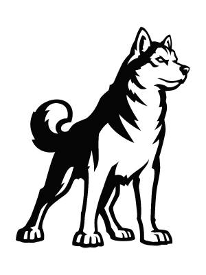 Трафареты Хаски для вырезания из бумаги