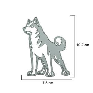 Металлический штамп с изображением собаки хаски, ручная работа, «сделай сам», карта памяти, дневник, книга, скрапбукинг, Декоративная Рельефная Бумага, штамп для резки