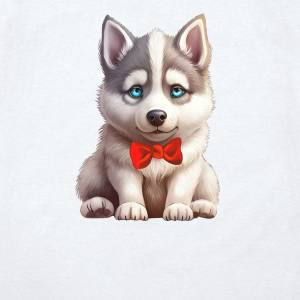 Хаски щенок с разными глазами