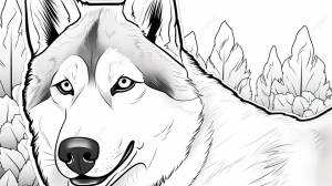 раскраска собака хаски, раскраски хаски, хаски, собака фон картинки и Фото для й загрузки
