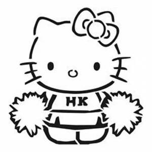 Трафареты новогодние hello kitty
