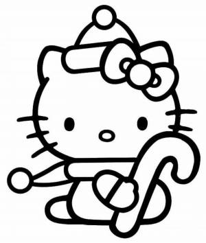 Трафареты новогодние hello kitty
