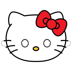 Шаблон маски Hello Kitty