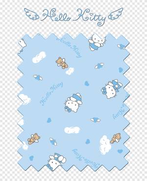 Hello Kitty Графический дизайн, дизайн, граница, синий png