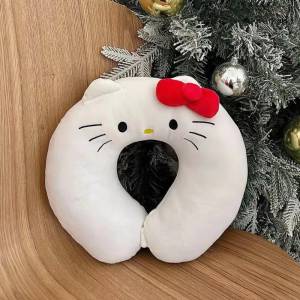 Y2k Sanrio, Hello Kitty мультяшный Кот U-образной формы, Женская Офисная дорожная Милая подушка для шеи