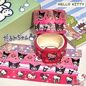 Симпатичная мультяшная бумажная лента Hello Kitty клейкая лента Kuromi Melody для блокнота студентов учеников Канцтовары Декор подарок