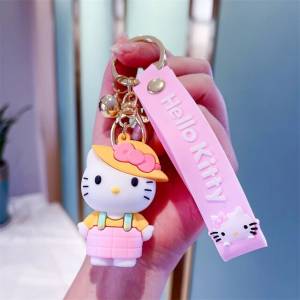 Sanrio Kawaii брелок Hello Kitty брелок в форме платья, колокольчик, автомобильный брелок, аниме рюкзак, украшение, маленький подарок, подвеска