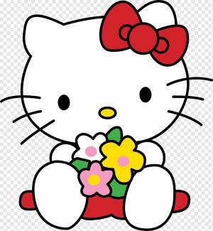 Наклейка на стену Hello Kitty, привет, белый, лист, слова Фразы png