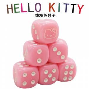 Милые розовые кости Hello Kitty аниме Мультяшные креативные игровые реквизиты Лидер продаж мини милое сито 6 шт