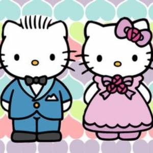 Арты друзья hello kitty