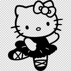 Hello Kitty Книжка-раскраска Рисунок котенка Балерина, привет, белый, ребенок, слова Фразы png